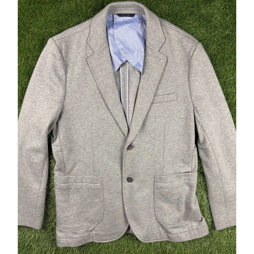 Brooks Brothers 100% Cotton Blazer Light Grey Unlined Size Large